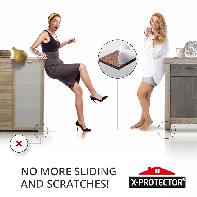 Non Slip Furniture Pads X-PROTECTOR – 16 PCS Furniture Grippers 2 1/2" - Ideal Self-Adhesive Rubber Feet for Furniture Feet – Non Skid Furniture Pads Floor Protectors – Keep Furniture in Place! - Image 6