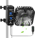 4" Grow Tent Fan with Auto Humidity Control | Quiet Oscillating Ventilation, Real-Time Temp & Humidity Monitoring for Hydroponics, Greenhouses & Indoor Gardens by DAOTAILI