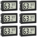 Humidity Meter Indoor Thermometer 6-Pack Mini Digital Thermometer Hygrometer Indoor Temperature Humidity Meters Gauge LCD Display Fahrenheit (℉) for Greenhouse, Reptile Tank, Cellar, Closet by Unknown