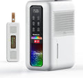 Dehumidifier for Home, Dehumidifiers for Bathroom, Bedroom, Living room, Closet with 68 OZ Water Tank, Moisture Absorbers, Auto Shut Off, Auto Humidity Control, 7 Colors LED Light, Black and White by Unknown