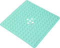 Anti-Slip Bathtub Shower mat, 20.8×20.8（Approximately 53×53cm） inch Soft Oversized Machine Washable Non-Slip Bathtub mat with Drainage Holes, Bathroom Floor Suction Cup.（1-Opaque Mars Green） by ERASILKEN-X