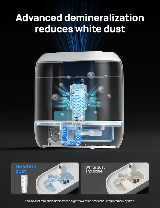 Dreo Smart Humidifiers for Bedroom-Filter Included,Top Fill 4L Humidifier Large Room with 28 dB, 36H Runtime, Touch/APP/Voice Control, Nightlight, Cool Mist Humidifiers for Baby, Plants, Indoor, Blue - Image 6