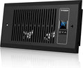 VIVOSUN Quiet Register Booster Fan, Smart Register Vent with Thermostat Control, Fits 4”×10” Register Holes, Heating Cooling AC Vent Fan, Black by VIVOSUN