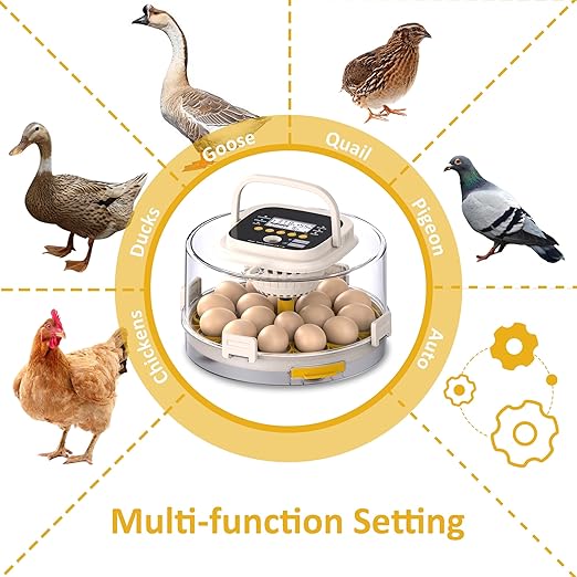 18 Egg Incubator with Automatic Egg Turning and Humidity Control, Intelligent Egg Incubator with Automatic Temp. Adjustment - Image 7