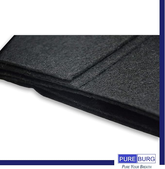 PUREBURG Carbon Filter,Cut-to-Fit Carbon Pad 16 x 48 inches for Charcoal Sheet fits Range Hoods Furnace Filters, Air Purifier,Food cycler filter. Kitchen Compost Bins,Removes Odor VOC, 2-Pack - Image 4