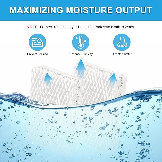 2Pcs WF813 Humidifier Filters Replacement Wick Filter Compatible with Equate EQWF813 EQ-2119-UL Relion RCM-832 RCM-832N ProCare PCWF813 PCCM-832N Protec WF813 Cool Mist Humidifier - Image 4