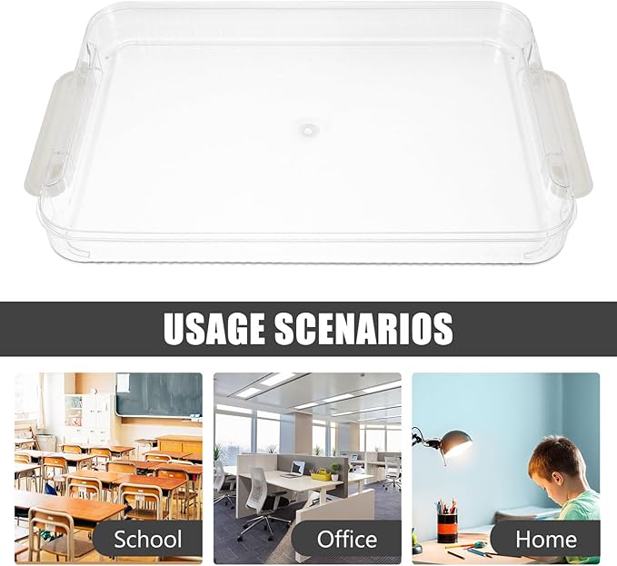 Cabilock A4 File Organizer Box Small without Lid, and White Card Storage Case for Document and Certificate Filing, Portable Office Storage Box for Travel and Home Use - Image 3