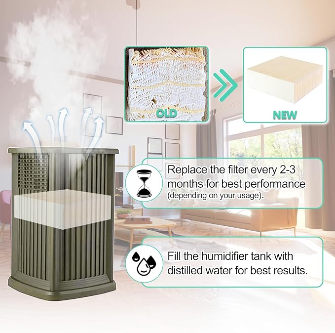 1043 Super Humidifier Wick Filter Replacement Compatible with Essick Air AIRCARE Model EP9500 EP9700 EP9800 EP9R500 EP9R700 EP9R800 821000 821001 826000 and Bemis 800 8000 Series By Cenipar - Image 6