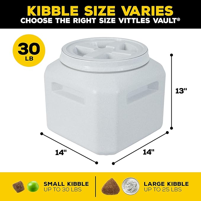 Gamma2 Vittles Vault Dog Food Storage Container with Airtight Lid, holds up to 25-30 Pounds of Dry Pet Food, Cat Kibble and Bird Feed, BPA Free, Made in USA - Image 2