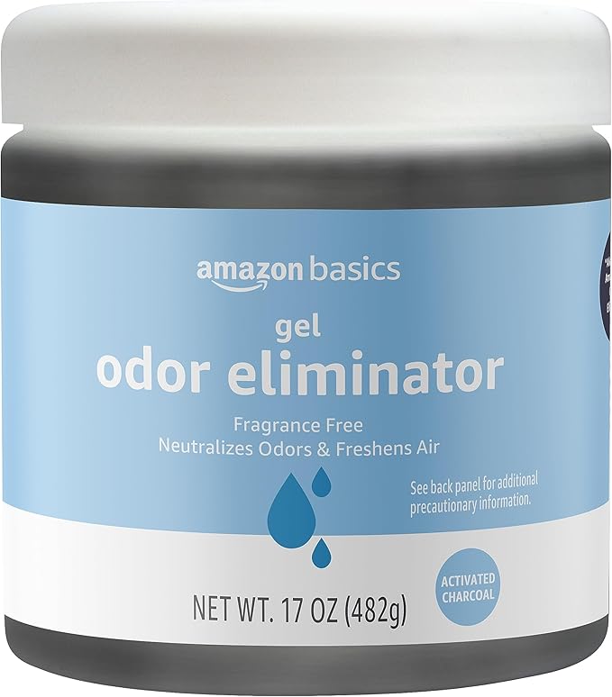 Amazon Basics Gel Odor Eliminator, Activated Charcoal, Fragrance Free, 17 Oz, 1-Pack by AmazonBasics