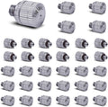 Fogland Misting Nozzles for Cooling System:35pcs Clogging-Prevent Cleanable Stainless Steel Mist Nozzles 0.024" Orifice 10/24 UNC for Patio Garden Trampoline by Fogland