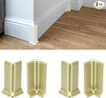 uxcell Self Adhesive Baseboard Corner Blocks, 3.23 Inch Wall Edge Corner Protector 2 Inside + 2 Outside Corners-Connector for Wall Floor Furniture Edge(Champagne) by uxcell