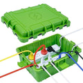 Large Outdoor Electrical Box Waterproof, IP54 Extension Cord Cover Weatherproof Outdoor Outlet Covers, Protect Power Strip, Timer Outlet, Plug, Socket, Holiday Light, Green (12 x 9X 5 inch) by OUTDSPLY
