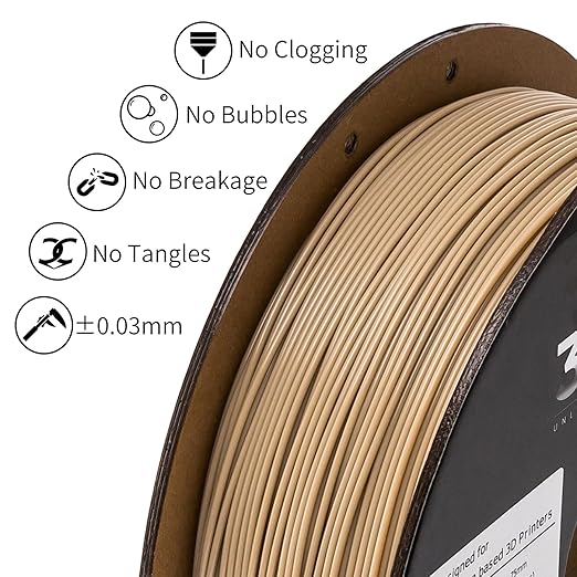 INLAND Micro Center PLA+ 3D Printing Filament 1.75mm - PLA Pro Dimensional Accuracy +/- 0.03 mm - 1kg Cardboard Spool (2.2 lbs) (2 Pack Bone White, 1.75mm) - Image 5