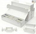 Laminated Trading Card Storage Box, 6-Pack Storage Card Box with 5-Compartment, Glossy White Cardboard Collector Box for TCG/Sports Cards Storage by XRACV