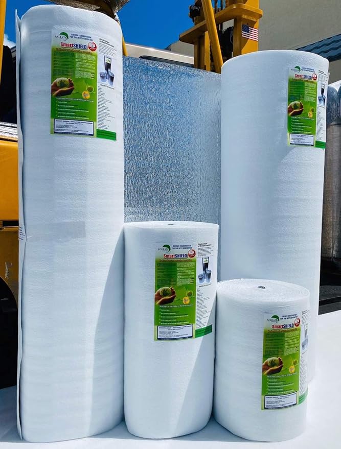 SmartSHIELD -3mm 16"x50ft Reflective Insulation roll, Foam Core Radiant Barrier, Thermal Insulation Shield - Engineered Foil/White Film - Image 6