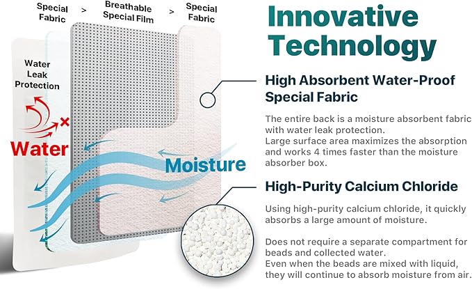 Dry & Dry 6 Pack Standing Moisture Absorbers to Control Excess Moisture in Basements, Closets, Bathrooms & Laundry Rooms - Image 6