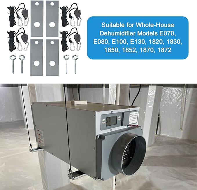 5822 Dehumidifier Hanging Kit for AprilAire Crawl Space, Basement, Whole-House Dehumidifier Models E070, E080, E100, E130, 1820, 1830, 1850, 1852, 1870, 1872 - Image 6