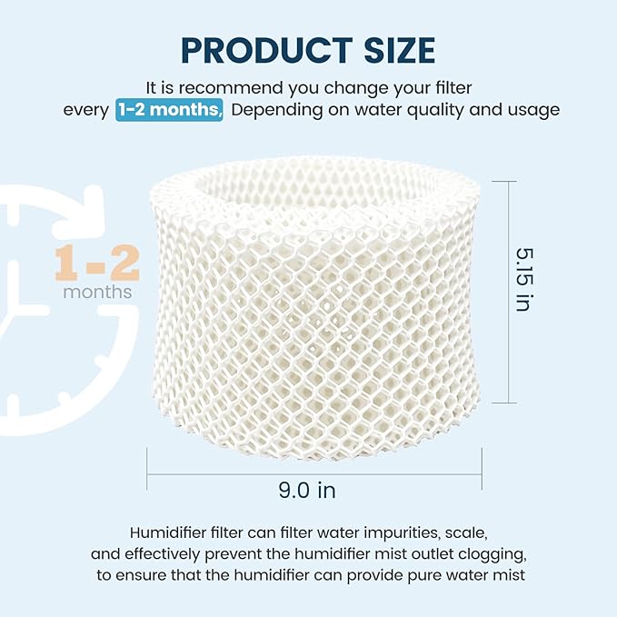Colorfullife 6 Pack HAC-504 Humidifier Wicking Filters for Honeywell Humidifier HAC-504 HAC-504AW HAC504V1 HCM350 HCM-350W HCM-300T HCM-315T HCM-530 HCM-600 HCM-710 HEV-312, Replacement Filter A - Image 4