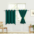 Hiasan RV Blackout Curtains for Bedroom, 52 x 30 Inches Long - Thermal Insulated & Energy Saving Window Curtains for Living Room, 2 Drape Panels Sewn with Tiebacks, Hunter Green by Hiasan