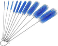 CiaraQ Bottle Cleaning Brushes, 8 Inch Nylon Tube Brush Set, Cleaner for Narrow Neck Bottles Cups with Hook, Set of 10pcs. by CiaraQ
