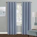 MYSKY HOME Dusty Blue Blackout Curtains for Living Room, 90 Inch Long Grommet Room Darkening Curtain for Bedroom, Thermal Insulated Sliding Door Curtains, 1 Curtain Panel, 52 x 90 Inch, Dusty Blue by MYSKYHOME