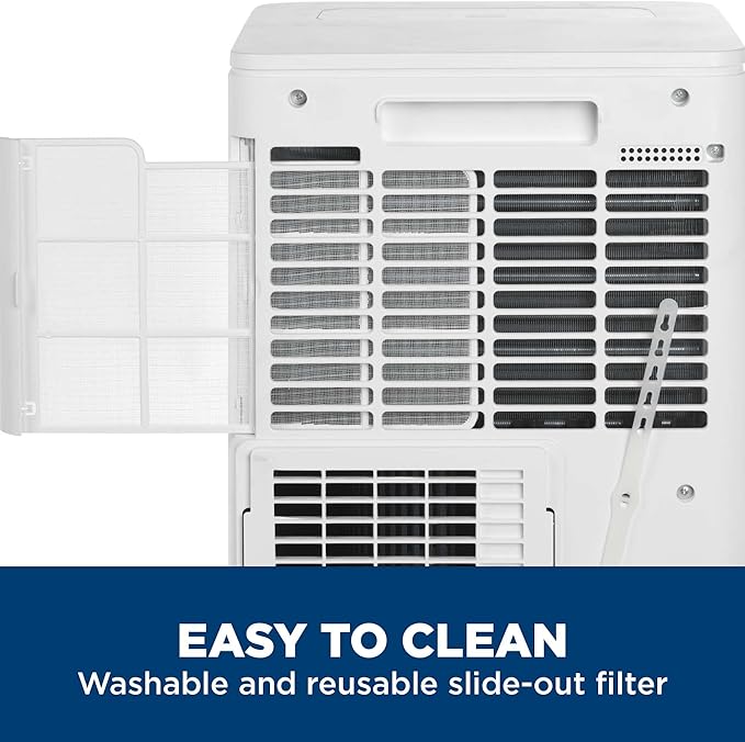 GE 9,000 BTU Portable Air Conditioner for Small Rooms up to 250 sq ft. (6,100 BTU SACC), 3-in-1 with Dehumidify, Fan and Auto Evaporation, Included Window Installation Kit - Image 7