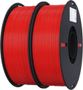 Creality 3D Printer Filament, 1.75mm Bundle 2kg PLA Printer Filament, Dimensional Accuracy +/- 0.02mm, No-Tangling Strong Bonding & Overhang Performance, Fit Most FDM Printer (Red & Red 2-Pack) by CREALITYFALCONLASERENGRAVER