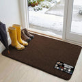 GORILLA GRIP SOAKSTOPPER Dog Door Mat, 48x30 Machine Washable Rug Absorbent Doormat Captures Moisture Mud Dirt, Quick Dry Soft Chenille Entryway Rugs Indoor Entrance Mats for Dog Paws, Brown by GorillaGrip