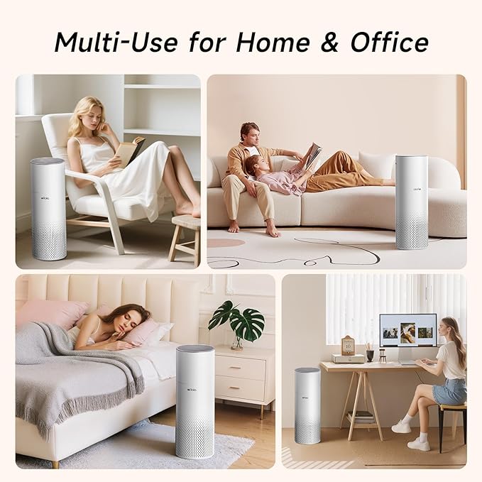 Afloia Humidifier and Air Purifier in One, Air Purifier and Evaporative Humidifier Combo for Home, 24dB Quiet Air Cleaner Remove Pets Dust Dander Hair Allergy Pollen Smoke Smell for Room - Image 9