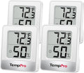 TempPro TP49 4 Pieces Digital Hygrometer Indoor Thermometer Humidity Meter Mini Hygrometer Thermometer with Temperature and Humidity Monitor Room Thermometer (Previously ThermoPro) by ThermoPro