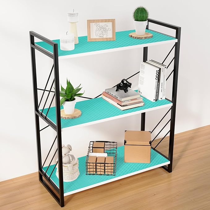 Shelf Liners for Kitchen Cabinets, Waterproof and Oil-Proof Kitchen Cupboard Liner, Refrigerator Liners and Plastic Drawer Mats EVA Non Adhesive Shelves, Fridge Blue 11.8 x 393.7 Inches - Image 8