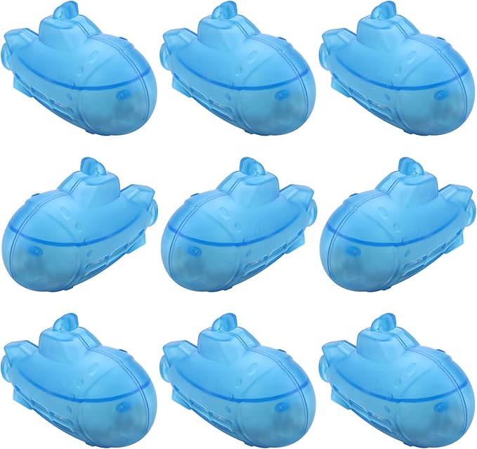 puxyblue   9-Pack Humidifier Tank Cleaner Blue Small Submarine Fit for Most Humidifiers and Fish Tanks, Purifies Water, Prevents Hard Water Build Up, Eliminates White Dust by puxyblue