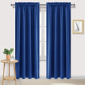 DWCN Blackout Curtains for Bedroom – Rod Pocket Thermal Insulated Noise Reducing Noise Reducing Drapes for Living Room, W 52 x L 95 Inch, 2 Panels, Classic Blue by DWCN