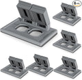 ELEGRP Horizontal Outdoor Cover for Duplex Receptacles, 2-Hole Weatherproof Wall Plate, Outdoor Electrical Outlet Cover, Standard Size 1-Gang 4.55” x 3.02”, Thermoplastic, 6 Pack, Grey by ELEGRP%7CELEGROUP