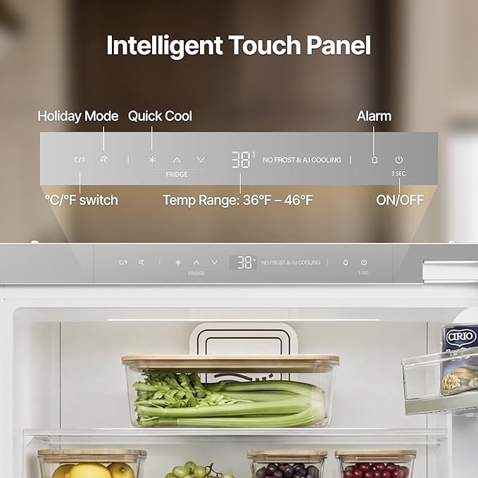 Ca'Lefort Undercounter Panel Ready Fridge,Built-in Full Freshness Panel-Ready Fridge, Perfect for Modern Kitchens, 3 Freezer Spaces, 4.77 cu.ft (Panel Not Included) - Image 4