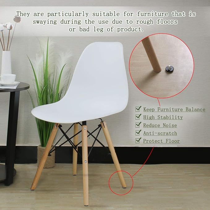 uxcell M8 x 10 x 25mm Leveling Feet Adjustable Leveler Floor Protector for House Furniture Chair Table Desk Leg 24 Pack - Image 6