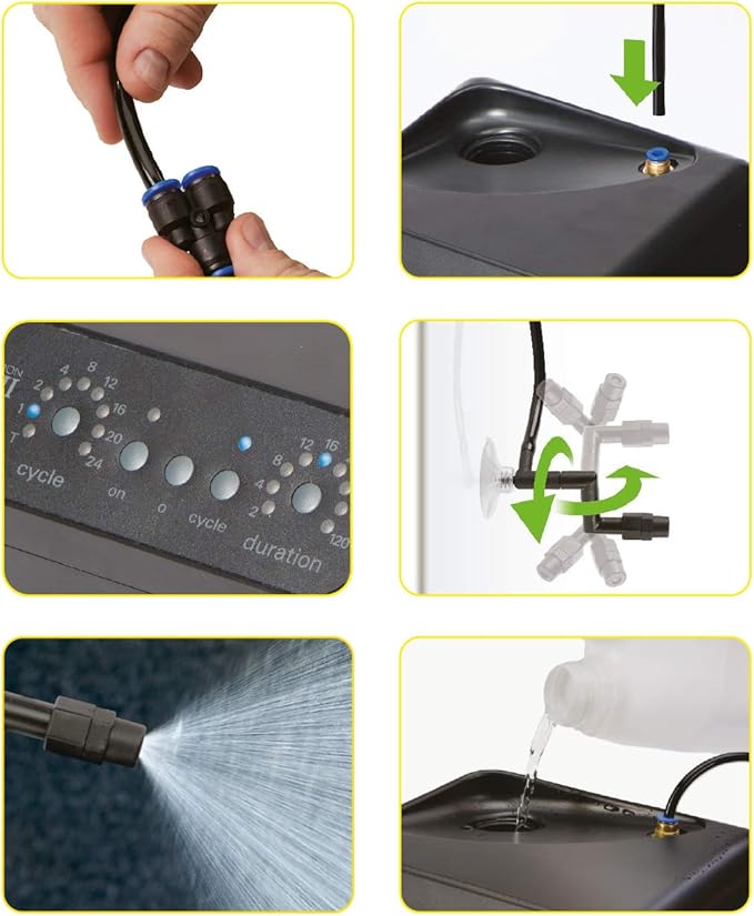 Exo Terra Monsoon Solo II - Programmable Misting System for Reptile Terrariums, Ultimate Humidifier with Multiple Nozzles for Optimal Humidity Control - Image 4