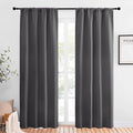 NICETOWN Blackout Curtains 84 for Office - 3 Pass Microfiber Noise Reducing Thermal Insulated Solid Rod Pocket Blackout Window Panels/Drapes (2 Panels, 42 x 84 Inch, Gray) by NICETOWN