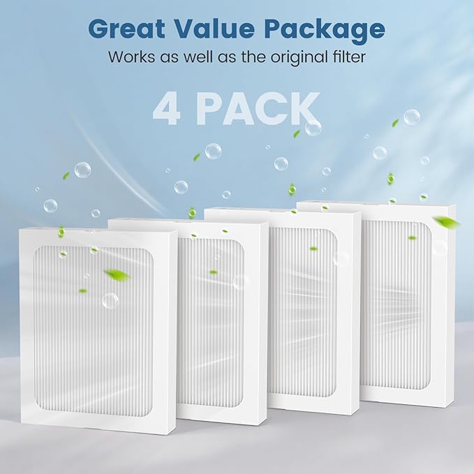 9 x 11 x 1 MERV 13 Replacement Dehumidifier Filter Compatible with Santa Fe Compact70, Ultra70, Element, Compact2, UA 65H, High Efficiency for Dust, Pollen, Pet, Smoke, Wildfire, VOCs, 4 Pack (White) - Image 10