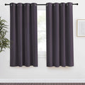 NICETOWN Blackout Curtain 57 inch Length, W55 x L57 Inch, Greyish Purple, 8 Grommets Top, 1 Piece, Thermal Insulated Modern Window Treatment Soundproof Drape Panel for Bedroom/Living Room by NICETOWN