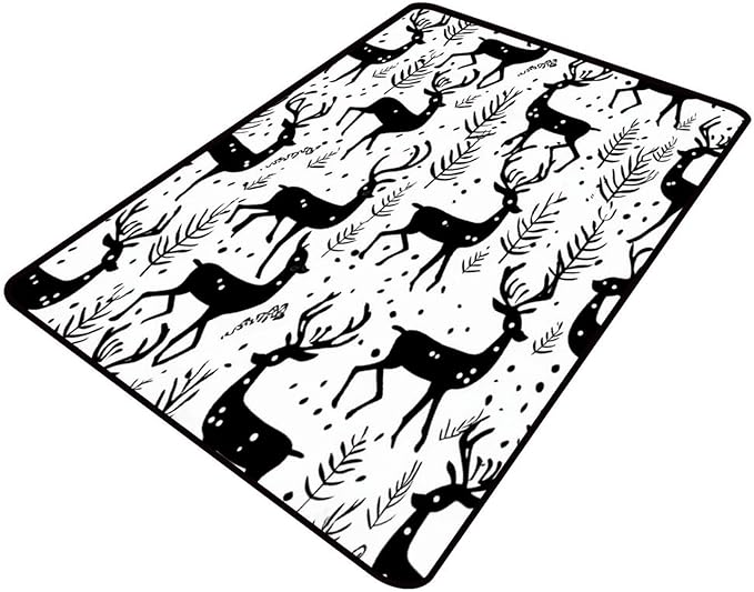 Runner Rug - Giraffe Graffiti Pattern Drawing Reversible Area Rugs Fade Resistant, Flame Resistant, Quick Dry, Stain Resistant, Waterproof Floor Carpet for Living Room Bedroom, 78 x 96 Inch by Snarena