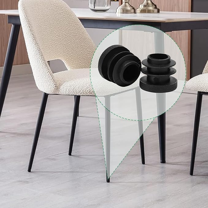 2" (50mm) Plastic Hole Plugs Black -Round Chair Leg Caps, Flush Mount Pipe Plugs, Tubing End Caps for Metal&Wood Legs Tube, Outdoor Furniture Feet caps & Table Plastic Plugs, 12 PCS - Image 8