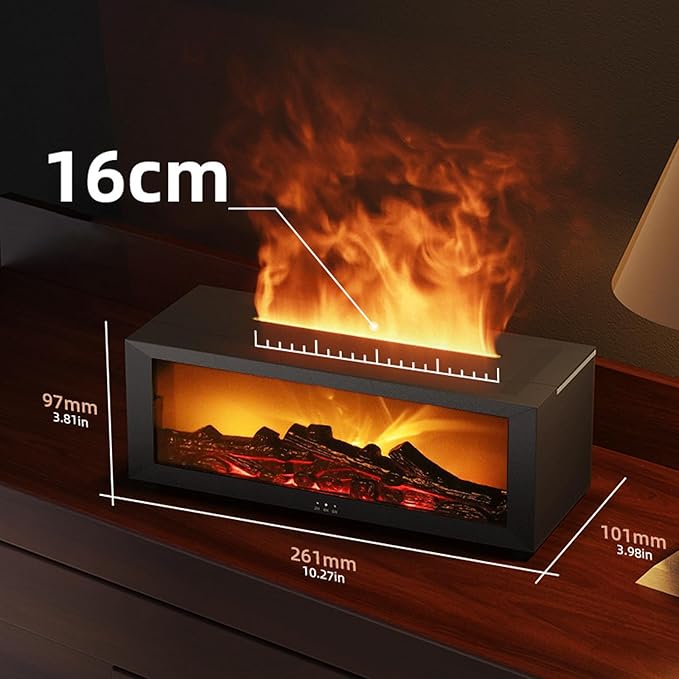 Fireplace Aroma Essential Oil Diffuser, 150ml Ultrasonic Humidifier, Scent Aroma Diffuser with Remote Control & Timer for Home, Bedroom, Office, Yoga - Image 2