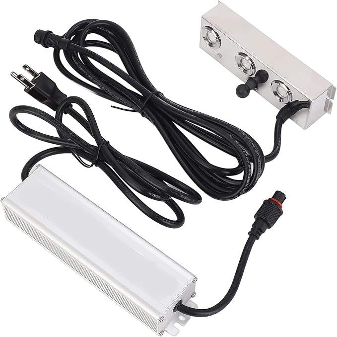 Garosa Ultrasonic Mist Maker, 3 Head Stainless Steel Fogger IP67 Water Proof Power Supply for Indoor Outdoor Landscape Garden Humidifier (US Plug) - Image 9