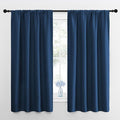 NICETOWN Kitchen Curtains, Short Blackout Curtains & Drapes, Moroccan Blue, 42" Wide by 54" Long, 2 PCs, Thermal Insulated Blackout Curtain Panels for Kids Room, Play Room by NICETOWN