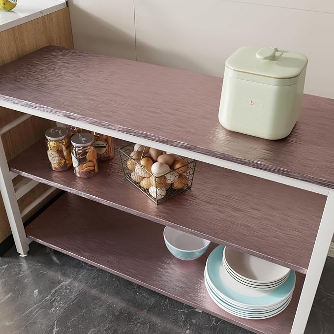 CRE8TIVE Rose Gold Stainless Steel Contact Paper for Appliances 12"x354" Brushed Metallic Peel and Stick Wallpaper Self Adhesive Heat Resistant Stainless Steel Wallpaper for Kitchen Refrigerator Stove - Image 7