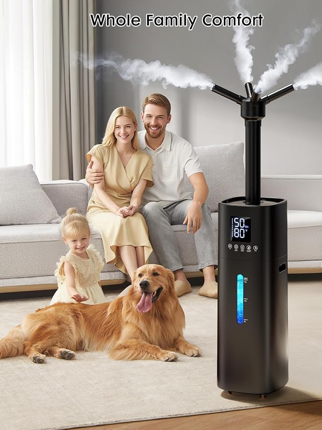 15L/4Gal Humidifier Large Room, 600mL/h Misting, 1200ft² Coverage, Auto Humidity Control, 72H Runtime, Top Fill, Aroma Diffuser, Sleep Mode, 12H Timer, Auto Shutoff Protection - Image 8