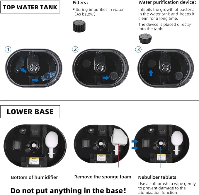 6L Humidifiers for Bedroom Large Room Home,Cool and Warm Humidifier for Baby and Plants Hot Mist Top Fill Desk Humidifier Oil Diffuser,Quiet,Auto Mode,360°Nozzle-Midnight Black(2026 Upgraded) - Image 3