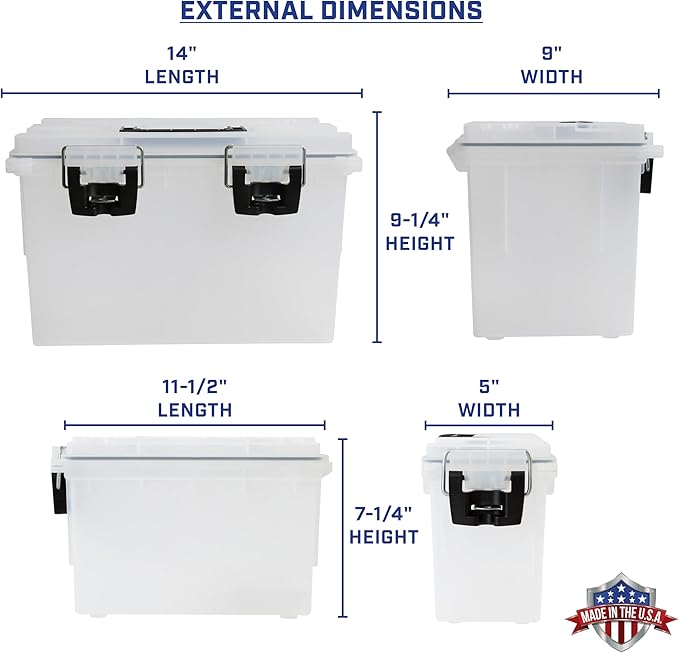 Sheffield 12722 Storage Bins With Lids, 2-Pack Stackable Storage Bins, Made in USA, Lockable and Water-Resistant Containers with Lids, Plastic Containers for Home, Classroom, and Dorm - Image 3